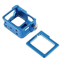 Wewoo Pour GoPro HERO6 / 5 bleu boîtier Shell CNC alliage d'aluminium Cage de protection avec cadre d'assurance et lentille UV 52mm pas cher