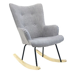 The Home Deco Factory Fauteuil à bascule scandinave Helsinki - Gris