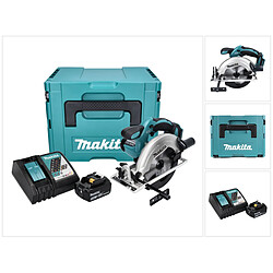 Makita DSS 611 RT1J 18V Li-ion Scie Circulaire sans fil 165mm + Coffret Makpac + 1x Batterie BL1805 5,0 Ah + Chargeur DC 18 RC 