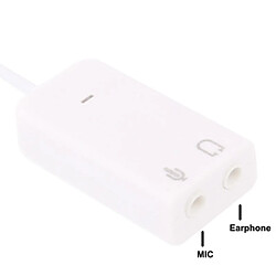 Wewoo Carte Son USB blanc Adaptateur audio 7.1 canaux USB 2.0, Plug and Play