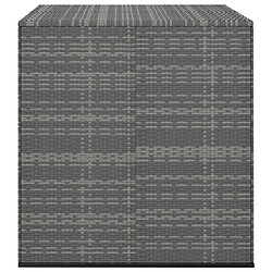 vidaXL Boîte à coussins de jardin Résine tressée 100x97,5x104 cm Gris