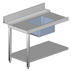 AFI COLLIN LUCY? Table Entrée Gauche 150 cm avec Evier et Trou Vide Déchets - AFI Collin Lucy