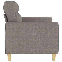 Avis vidaXL Canapé à 2 places Taupe 140 cm Tissu