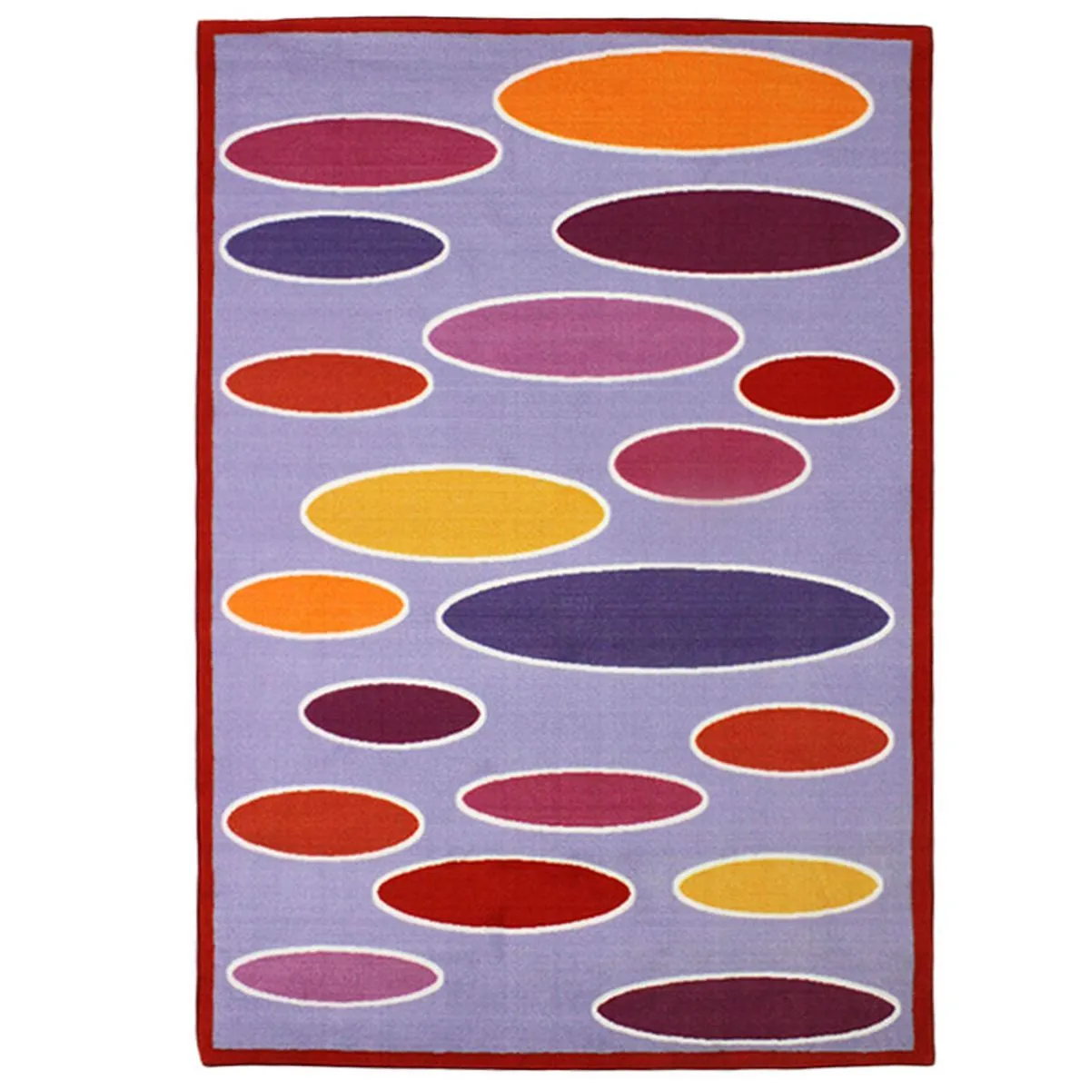 Thedecofactory PRIMA - Tapis imprimé d'ovales multicolore 133x190