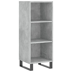 Acheter vidaXL Buffet haut Gris béton 34,5x34x180 cm Bois d'ingénierie