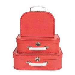 Egmont Toys Set de 3 valises rouges