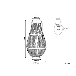 Beliani Lanterne en bois clair 77 cm TONGA