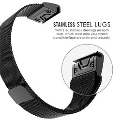 Acheter Wewoo Bracelet pour montre connectée Garmin Fenix 5 Milan Metal en acier inoxydable métaltaille 26 mm doré