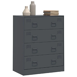 Avis vidaXL Buffet anthracite 67x39x83 cm acier