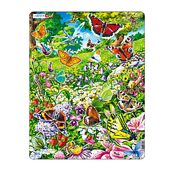 Larsen- Puzzle encadré Papillons 42 pièces, FH28 