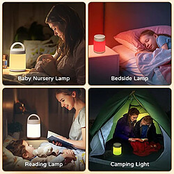 Chrono veilleuse enfant 3 couleurs à intensité variable lampe portable rechargeable lampe de pépinière petite lumière tactile veilleuses pour chambre (jaune) pas cher