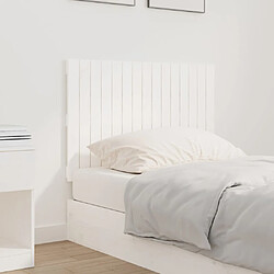 Avis Maison Chic Tête de lit scandinave pour lit adulte,Meuble de chambre murale Blanc 95,5x3x60 cm Bois massif de pin -MN68848