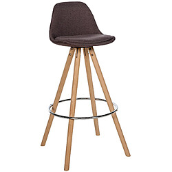 Non Tabouret de bar Corbin tissu rond naturel 