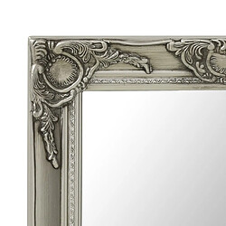 Acheter Maison Chic Miroir mural style baroque | Miroir Décoration pour Maison Salle de Bain 50x80 cm Argenté -GKD41615