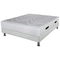 Ebac Matelas Ritmo+sommier 140x190 Ressorts ensachés - Hauteur 27 cm - Soutien très ferme