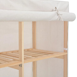 Acheter vidaXL Garde-robe Blanc 200 x 40 x 170 cm Tissu