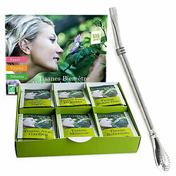 Avis Aromandise Coffret Découverte Tisanes 36 sachets + paille inox avec filtre