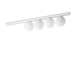 Ideal Lux Plafonnier Globe à 4 Lumières Blanc Matériau : Verre,MétalColoris : BlancNombre d'ampoules : 4Type d'ampoule : G9Puissance max par ampoule (W) : 4Ampoules incluses : OuiIP : 20Hauteur en Cm : 15Longueur e