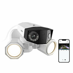 Reolink Caméra de Sécurité 8MP PoE Projecteur filaire,Double Objectif,Panorama à 180°,Détection intelligente