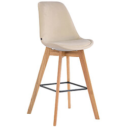 Non Tabouret de bar Metz velours naturel