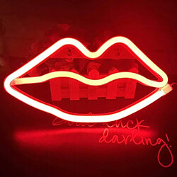 Acheter Universal LED Neon Sign Lampe Murale Chaleureuse Décoration De Chambre Illuminée Chambre Enfant Vacances Bar Fête Mariage Noël (Lèvres)