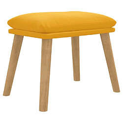 vidaXL Repose-pied Jaune moutarde 45x29,5x35 cm Velours