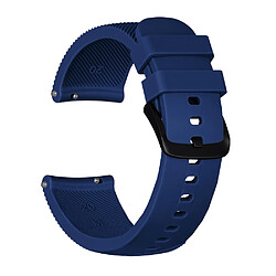 Wewoo Bracelet pour montre connectée Dragonne de Crazy Horse Texture en Silicone Huami Amazfit Bip Lite Version 20mm Bleu Foncé 