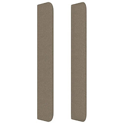 Acheter Maison Chic Tête de lit scandinave avec oreilles,meuble de chambre Taupe 163x16x118/128 cm Tissu -MN62248