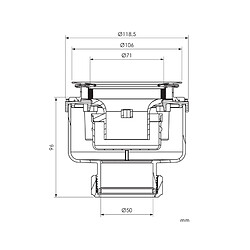 Acheter Sanycces - Bonde De Douche Orientable Chrome _90Mm