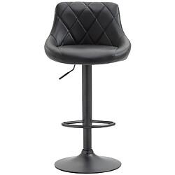 Avis Non Tabouret de bar Lazio simili cuir noir