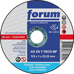 Forum Disque à tronçonner droit, acier inoxydable, Ø x Épais. : 125 x 1,0 mm, Vitesse maxi. 12200 tr/mn