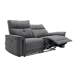 Acheter Vente-Unique Canapé 3 places relax électrique en tissu anthracite BENJAMIN