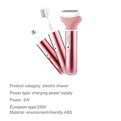 Acheter Wewoo Rasoirs électriques rose 220 V 3 Dans 1 Étanche Rechargeable Vibrissa Sourcils Tondeuse Cheveux Corps Denude Set Machine