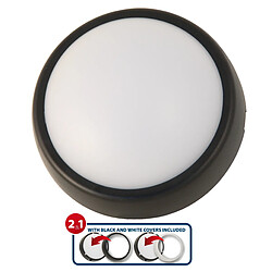 VELAMP UBLO2: applique LED ronde, 700 lumen, IP54. Fournie avec 2 covers 