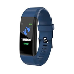 Wewoo Montre connectée ID115 0,96 pouces OLED écran Smart Watch Bracelet Podomètre Sport Fitness Tracker Bleu