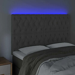 Avis Maison Chic Tête de lit scandinave à LED,meuble de chambre Gris foncé 160x7x118/128 cm Velours -MN59177