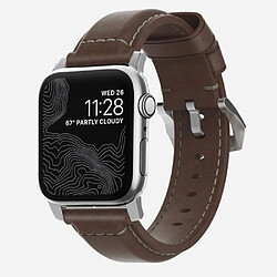 Nomad Bracelet Cuir Traditionnel pour Apple Watch 1-9/Ultra/Ultra 2/SE Marron 