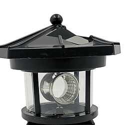 Avis Phare Solaire Lampe Rotative LED Lumière Solaire Jardin Jardin Pelouse Décor Noir