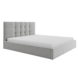 Avis Lit coffre 180 x 200 cm - Tissu - Gris + Matelas - ELIAVA de Pascal Morabito