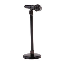 Acheter 1/12 mini modèle de microphone en métal poupée avec décoration de meubles sur pied