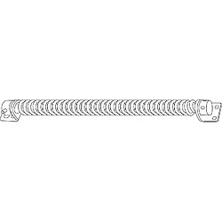 Connex DY220236 Ressort portail(de jardin) 280 mm, nickelé