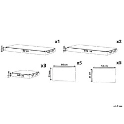 Avis Beliani Set de housses de coussins grises pour salon de jardin XXL