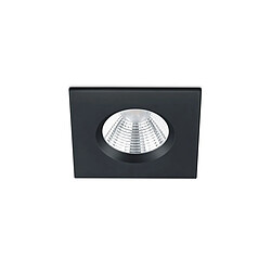 Lumière Downlight Encastrable Carré Moderne Noir Mat 3000K IP65