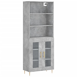 Maison Chic Buffet,Meuble de Rangement,commode pour salon,Cuisine Gris béton 69,5x34x180 cm Bois d'ingénierie -MN72415