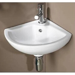 Aqua+ Ondée - Lave-mains d'angle en porcelaine blanche - PIVOINE