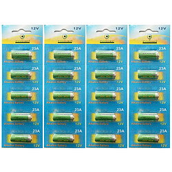 Visiodirect Lot de 20 Piles Alcaline 12V type A23/23A compatibles LRV08/L1028/8LR932/8LR23/VR22/8F10R/EL12 