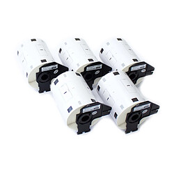 vhbw 5x Rouleau d'étiquettes autocollantes pour Brother P-Touch QL-500BW, QL-550, QL-560, QL-560VP, QL-570, QL-580, QL-580N comme DK-11240. 