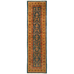 Vidal Tapis de couloir en laine 320x87 vert Kashkuli