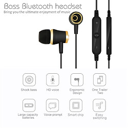 Acheter Shot Ecouteurs Bluetooth Anneau pour NOKIA 1.3 Smartphone Sans Fil Telecommande Son Main Libre INTRA-AURICULAIRE Uni (NOIR)