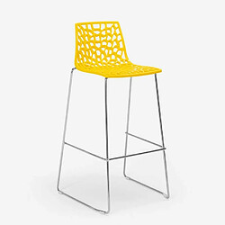 Avis Tabouret de bar de cuisine Grand Soleil 74 cm design Spider Slitta, Couleur: Jaune